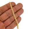 Solid 14k Gold Diamond Cut V Link Bracelet