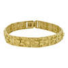 Solid 10k Gold Nugget Link Bracelet