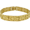 Solid 10k Gold Nugget Link Bracelet