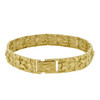 Solid 10k Gold Nugget Link Bracelet