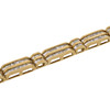 Solid 10k Gold Diamond 2 Row Box Link Bracelet
