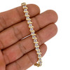 Solid 10k Gold Diamond Illusion Set Tennis Bracelet