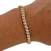 Solid 10k Gold Diamond Illusion Set Tennis Bracelet