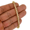 Solid 14k Gold Diamond S Style Tennis Bracelet