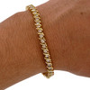Solid 14k Gold Diamond S Style Tennis Bracelet