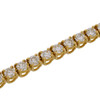 Solid 18k Gold Diamond Classic 1 Row Tennis Bracelet