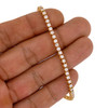 Solid 18k Gold Diamond Classic 1 Row Tennis Bracelet