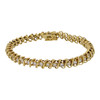 Solid 14k Gold Diamond Coil Style Tennis Bracelet