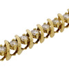 Solid 14k Gold Diamond Coil Style Tennis Bracelet