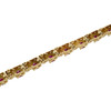 Solid 10k Gold Ruby and Diamond Alternating Stone Tennis Bracelet