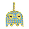 .925 Silver Light Blue Ghost Pendant