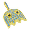 .925 Silver Light Blue Ghost Pendant