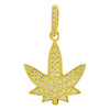 .925 Silver Yellow Weed Leaf Pendant