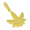 .925 Silver Yellow Weed Leaf Pendant