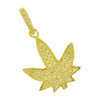 .925 Silver Yellow Weed Leaf Pendant