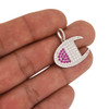 .925 Silver Clear and Pink Champion Pendant