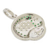 .925 Silver Green Mushroom Pendant