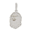 .925 Silver White Ape Pendant
