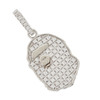 .925 Silver White Ape Pendant