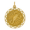 18k Gold Scorpio Zodiac Symbol Pendant