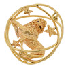 14k Gold William Ruser Lion with Stars Pendant