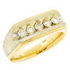 14k Gold Diamond 1-Row Band Ring