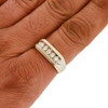 14k Gold Diamond 1-Row Band Ring