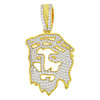 .925 Silver Stencil Jesus Face Pendant