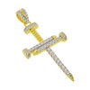 .925 Silver Solid Nail Cross Pendant