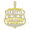 .925 Silver Gangsta Route Shield Pendant