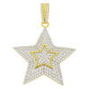 .925 Silver Iced Out Star Pendant
