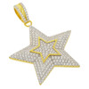 .925 Silver Iced Out Star Pendant