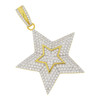 .925 Silver Iced Out Star Pendant