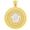 10k Gold Two Tone Medusa Medallion Pendant