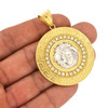 10k Gold Two Tone Medusa Medallion Pendant