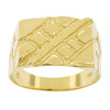10k Gold Polished Box Nugget Style Ring