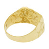 10k Gold Polished Box Nugget Style Ring