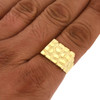 10k Gold Square Style Nugget Ring
