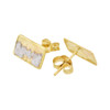 10k Gold Small Rectangular Last Supper Earring