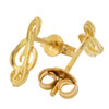 10k Gold Treble Clef Symbol Earring