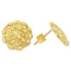10k Gold Round Shape Nugget Style Earrings