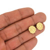 10k Gold Round Shape Nugget Style Earrings