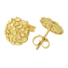 10k Gold Round Nugget Style Earrings