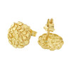 10k Gold Round Nugget Style Earrings