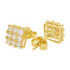 10k Gold Hip Hop Grid Earrings