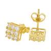 10k Gold Hip Hop Grid Earrings