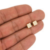 10k Gold Hip Hop Grid Earrings