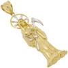 10k Gold Santa Muerte Death Pendant
