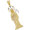 10k Gold Santa Muerte Death Pendant