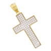 10k Gold Pave Cross Pendant